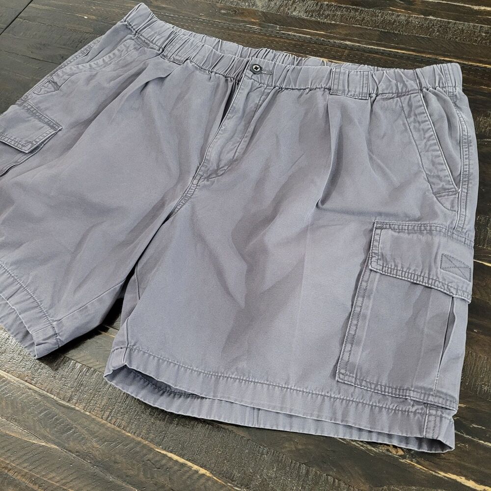 Tommy Bahama Cargo Shorts Men 2XLB Gray Cotton Relaxed Fit Yachting